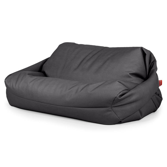 Puf Sofá Sabina - Cuero Vegano Negro 01