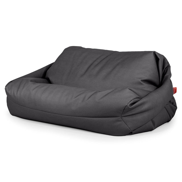 Puf Sofá Sabina - Cuero Vegano Negro 01