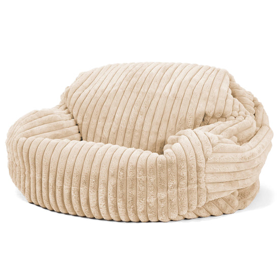 Puf Sofá Sabina - Pana de Felpa Ultra Crema 02