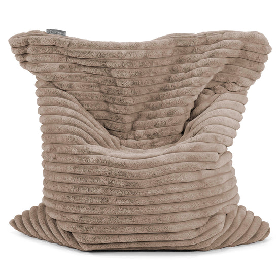 Puff Cama Gigante XL - Pana de Felpa Ultra Visón 01