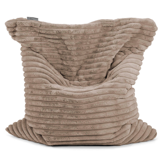 Puff Cama Gigante XL - Pana de Felpa Ultra Visón 01