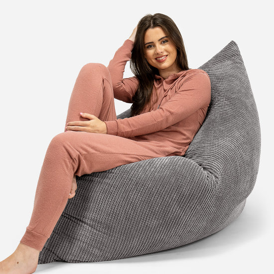 Puff Gigante Cama XL - Pompón Carbón Gris 04