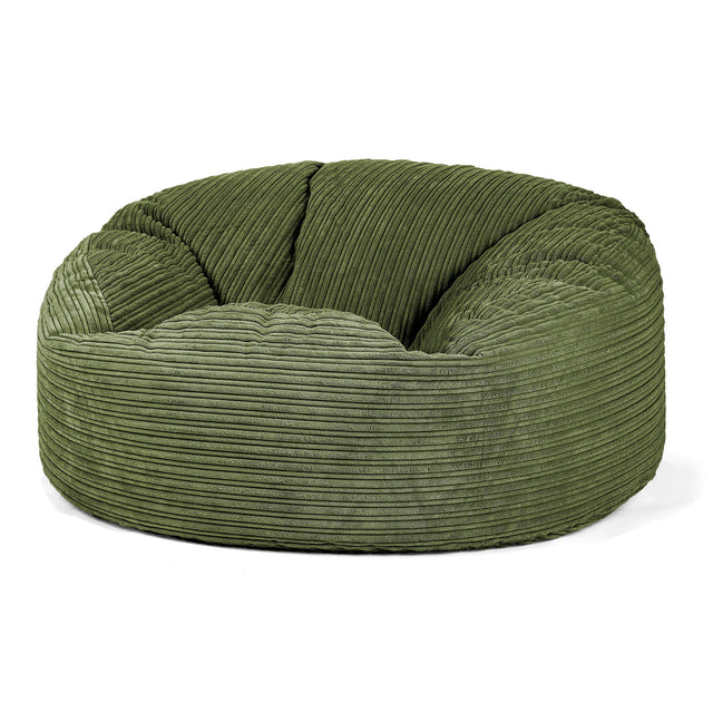Puff Gigante Sofá 'Mamut' - Pana Clásica Bosque Verde 01