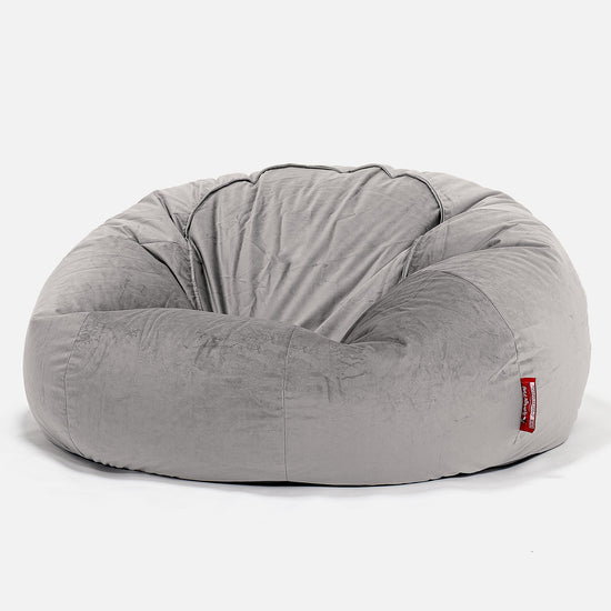 Puff Gigante Sofá Clásica - Terciopelo Plata 01