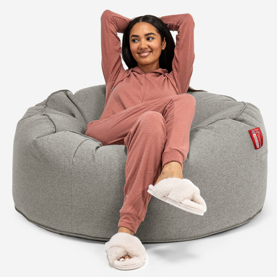 Puff Gigante Sofá 'Mamut' - Lana de Interalli Plata 01