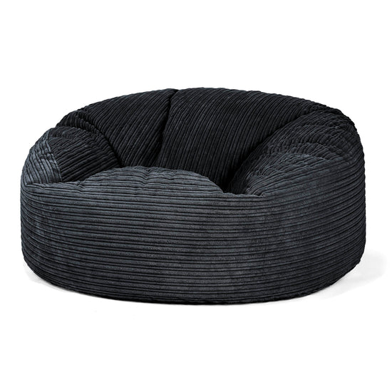 Puff Gigante Sofá 'Mamut' - Pana Clásica Negro 01