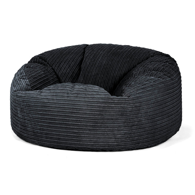 Puff Gigante Sofá 'Mamut' - Pana Clásica Negro 01