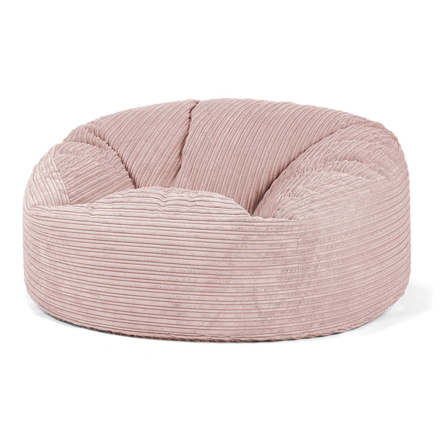 Puff Gigante Sofá 'Mamut' - Pana Clásica Rosa Claro 01