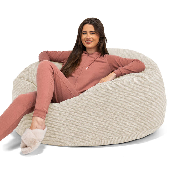 Puff Gigante Sofá 'Mamut' - Pompón Crema 01