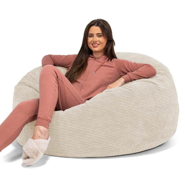 Puff Gigante Sofá 'Mamut' - Pompón Crema 01
