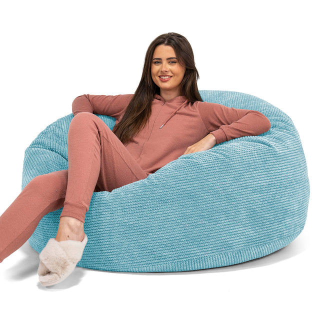 Puff Gigante Sofá 'Mamut' - Pompón Egeo Azul 01