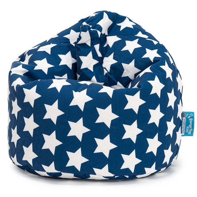 Puff Infantil - Estampado Para Niños Estrellas Azul 01