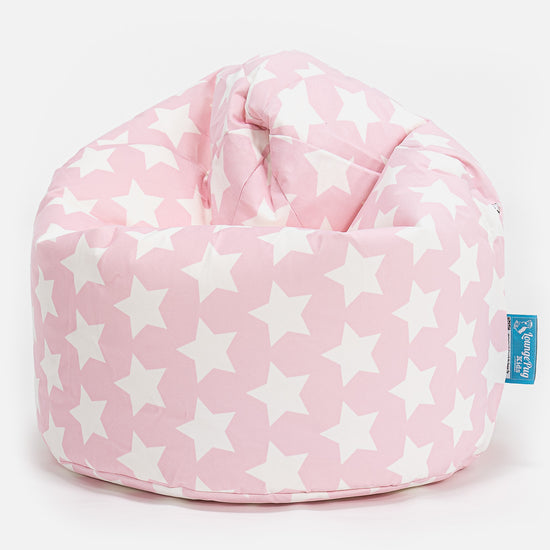 Puff Infantil - Estampado Para Niños Estrellas Rosa 01