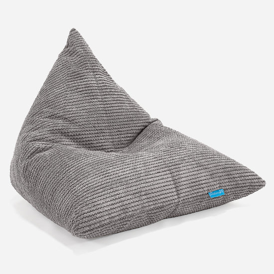 Puff Pera 'Relajarse' Para niños - Pompón Carbón Gris 01