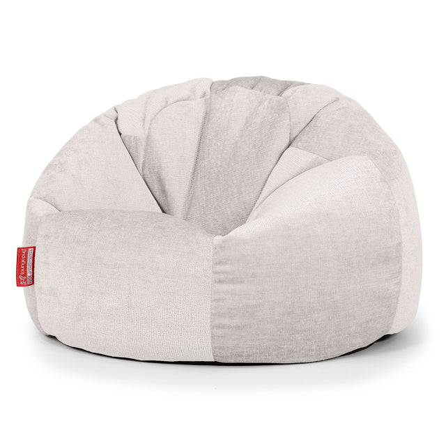 Puff Redondo - Chenille Crema 01