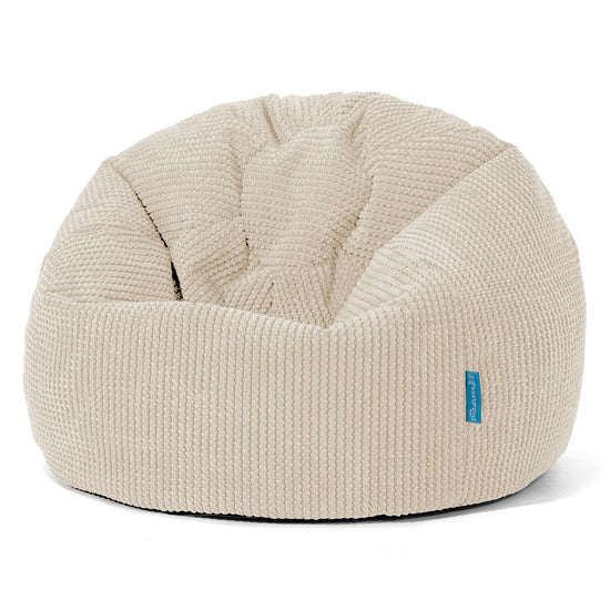 Puff Redondo Infantil 1-5 años - Pompón Crema 01