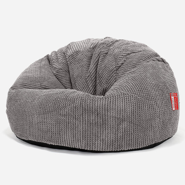 CloudSac 200 Kids Puf Gigante Viscoelástico Infanti 2-12 años - Pompón Carbón Gris 03