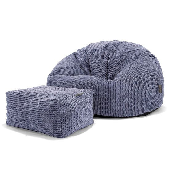Puff Redondo - Pompón Morado 02