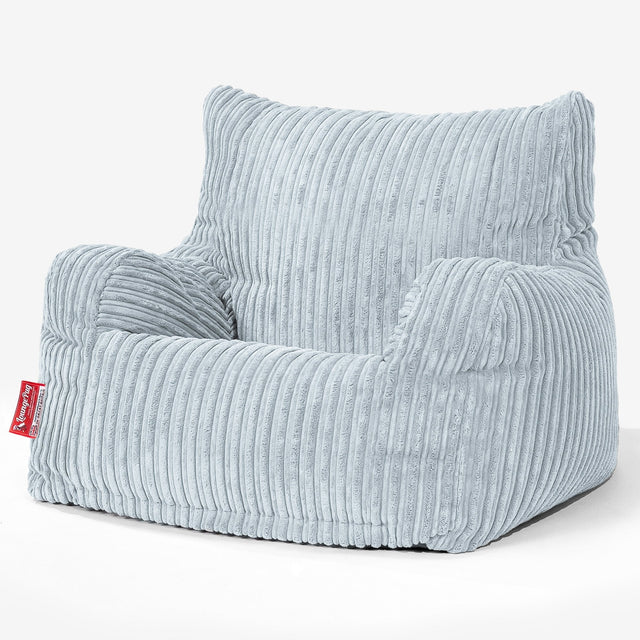 Puff Sillón Josephine - Pana Clásica Bebé Azul 01
