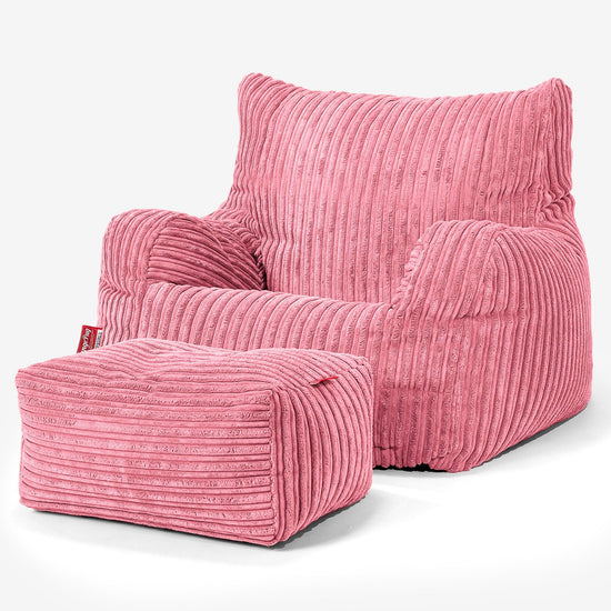Puff Sillón - Pana Clásica Coral 02