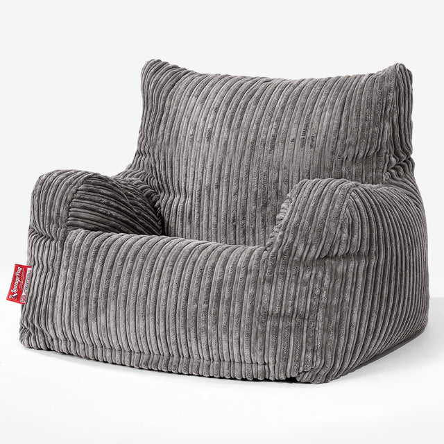 Puff Sillón Josephine - Pana Clásica Grafito 01