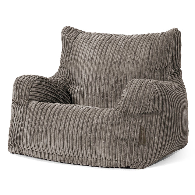 Puff Sillón Josephine - Pana Clásica Grafito 01
