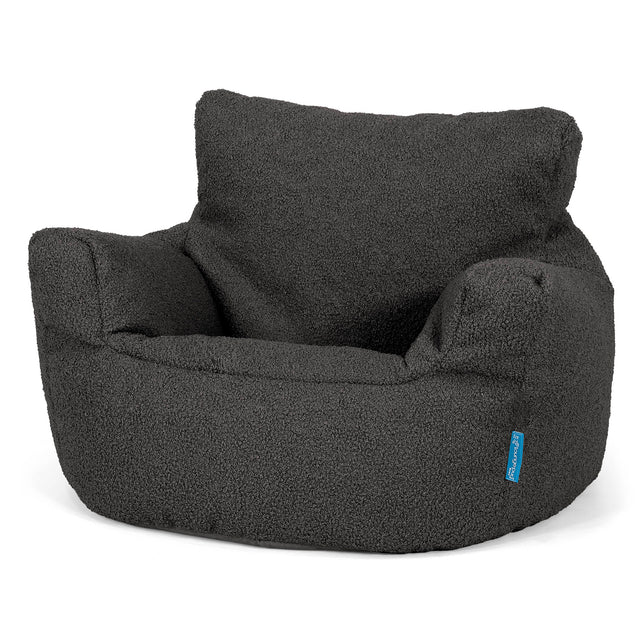 Puff Sillón para niños 1-3 años - Boucle Grafito 01