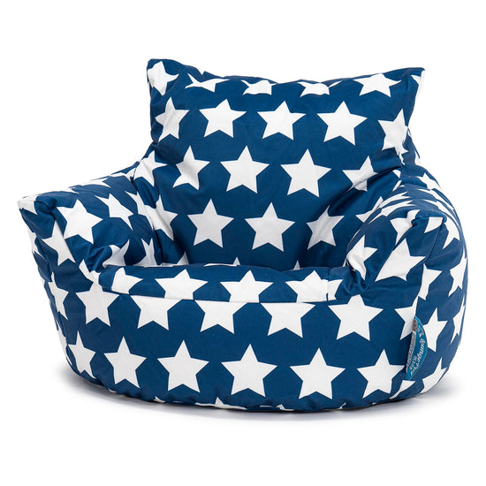 Puff Sillón para niños 1-3 años - Estampado Para Niños Estrellas Azul 01
