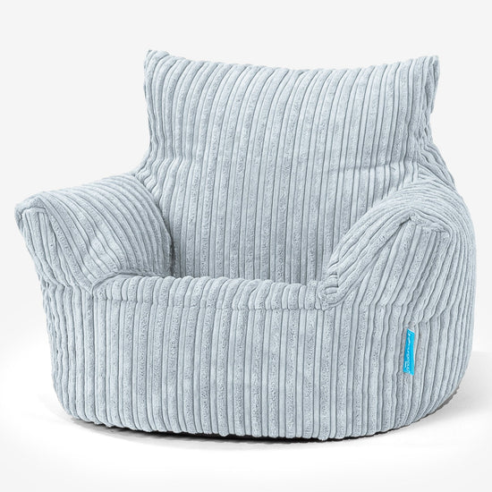 Puff Sillón para niños 1-3 años - Pana Clásica Bebé Azul 01