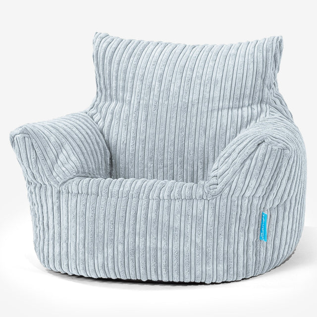Puff Sillón para niños 1-3 años - Pana Clásica Bebé Azul 01