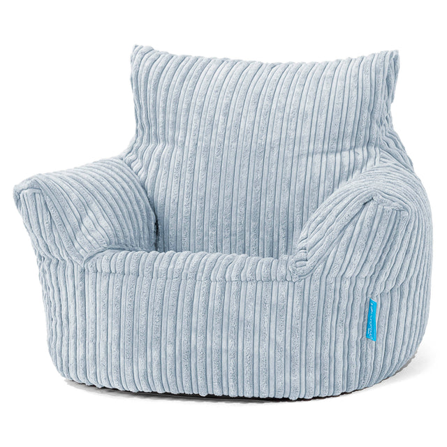 Puff Sillón para niños 1-3 años - Pana Clásica Bebé Azul 01