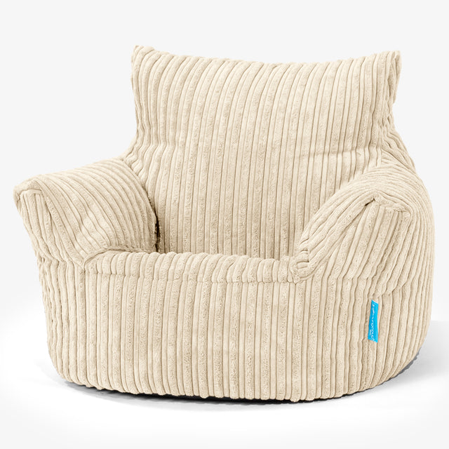 Puff Sillón para niños 1-3 años - Pana Clásica Crema 01