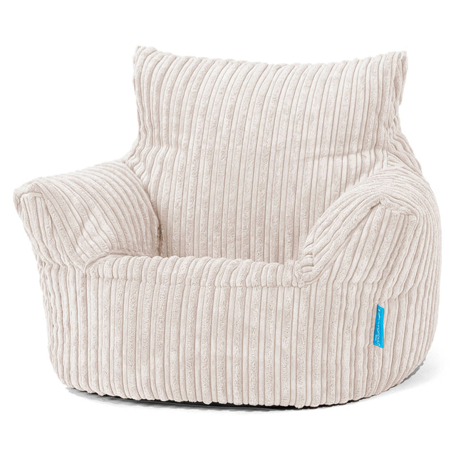 Puff Sillón para niños 1-3 años - Pana Clásica Marfil 01