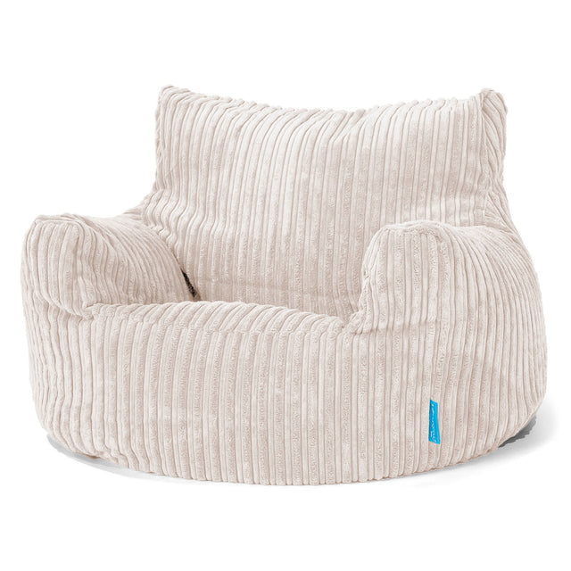 Puff Sillón para niños 3-8 años - Pana Clásica Marfil 01