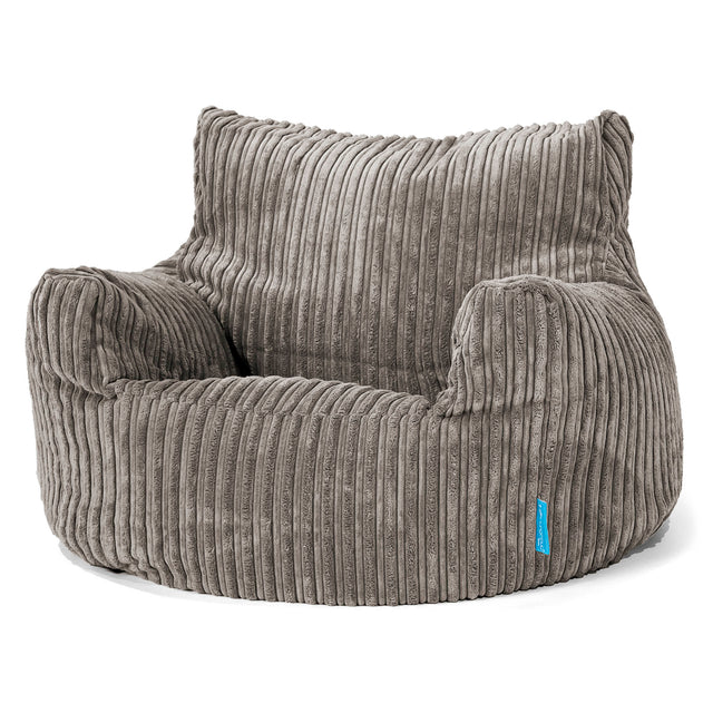 Puff Sillón para niños 3-8 años - Pana Clásica Grafito 01