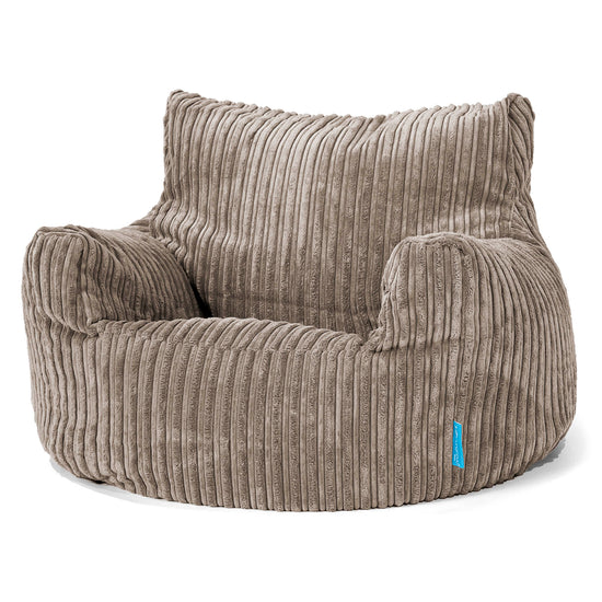 Puff Sillón para niños 3-8 años - Pana Clásica Marrón empolvado 01