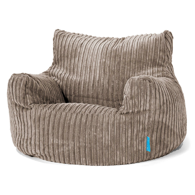 Puff Sillón para niños 3-8 años - Pana Clásica Marrón empolvado 01