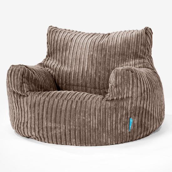 Puff Sillón para niños 3-8 años - Pana Clásica Moca 01