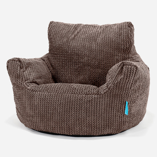 Puff Sillón para niños 1-3 años - Pompón Chocolate 01