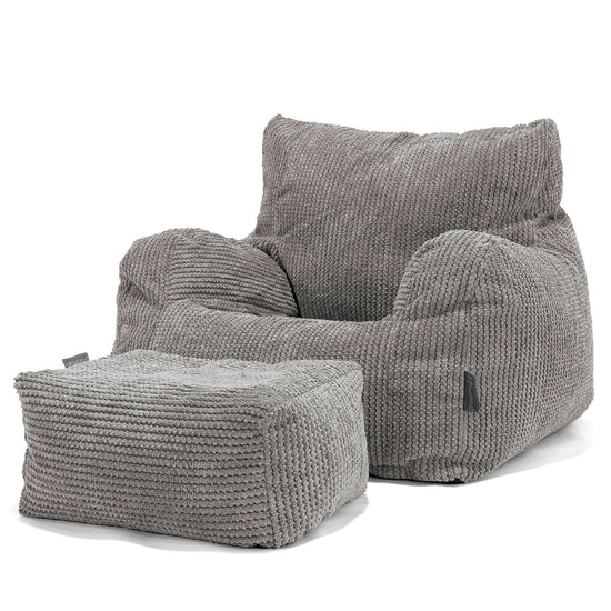 Puff Sillón - Pompón Carbón Gris 02