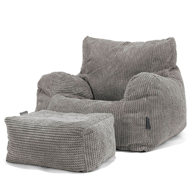 Puff Sillón - Pompón Carbón Gris 02