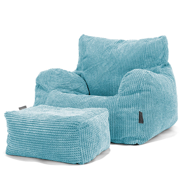 Puff Sillón - Pompón Egeo Azul 02