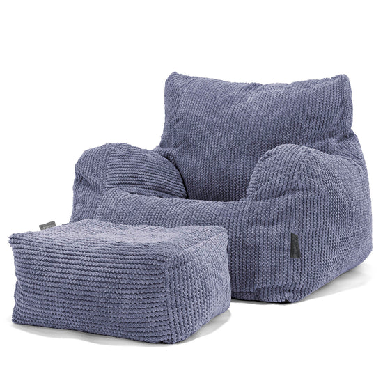Puff Sillón - Pompón Morado 02