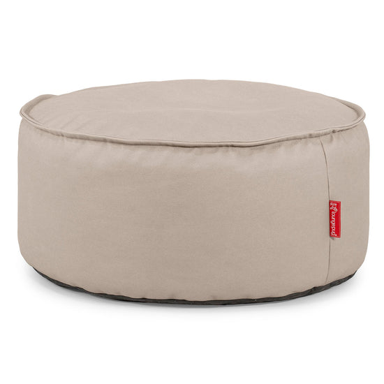 Puff Taburete - Cuero Vegano Marfil 01
