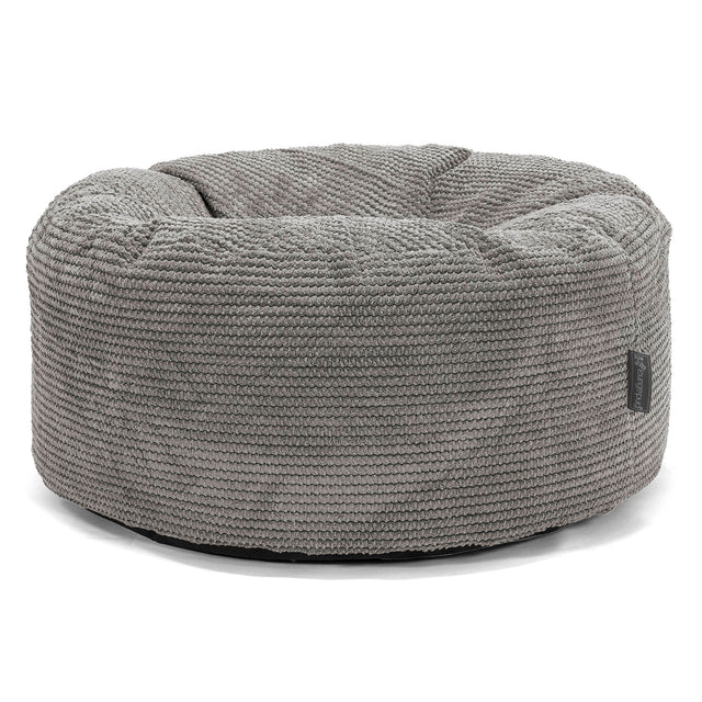 Puff Taburete - Pompón Carbón Gris 01