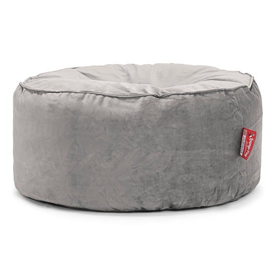 Puff Taburete - Terciopelo Plata 01