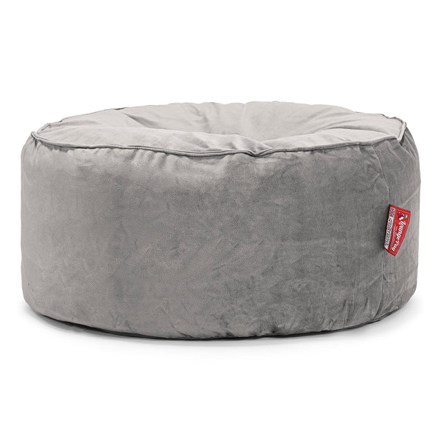 Puff Taburete - Terciopelo Plata 01