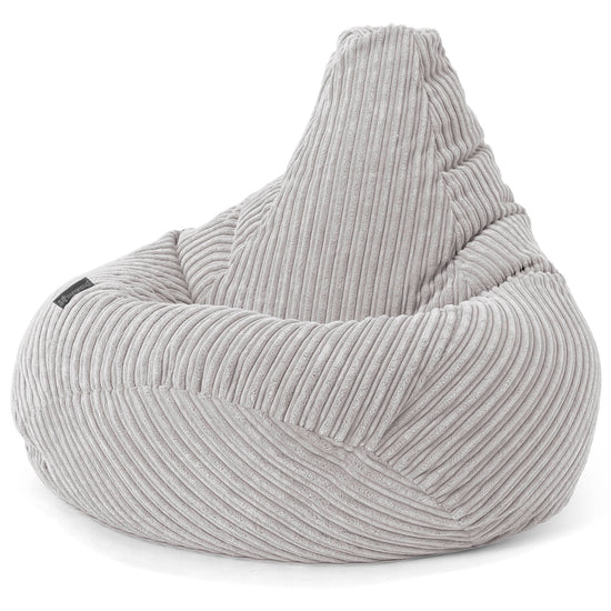 Silla De Juego Puf - Pana Clásica Gris Plata 02