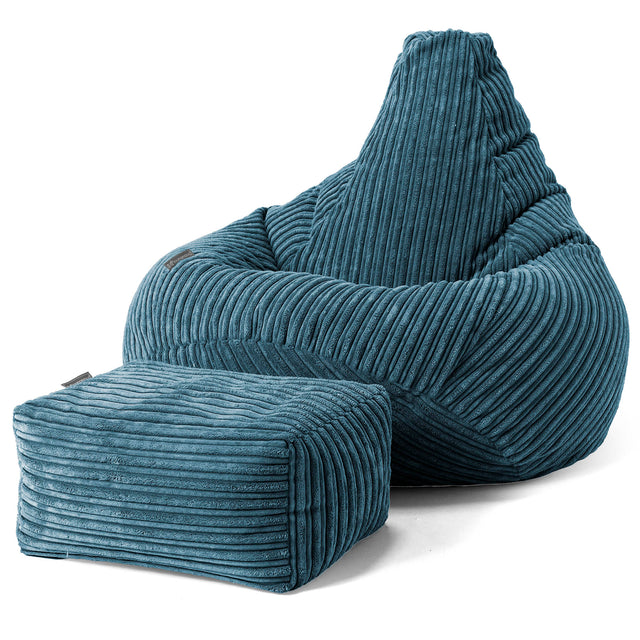 Silla De Juego Puf - Pana Clásica Azul marino 01