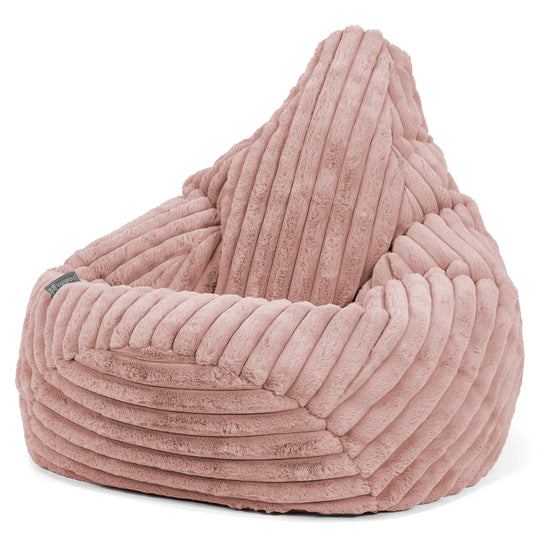 Silla De Juego Puf - Pana de Felpa Ultra Rosa Empolvado 02